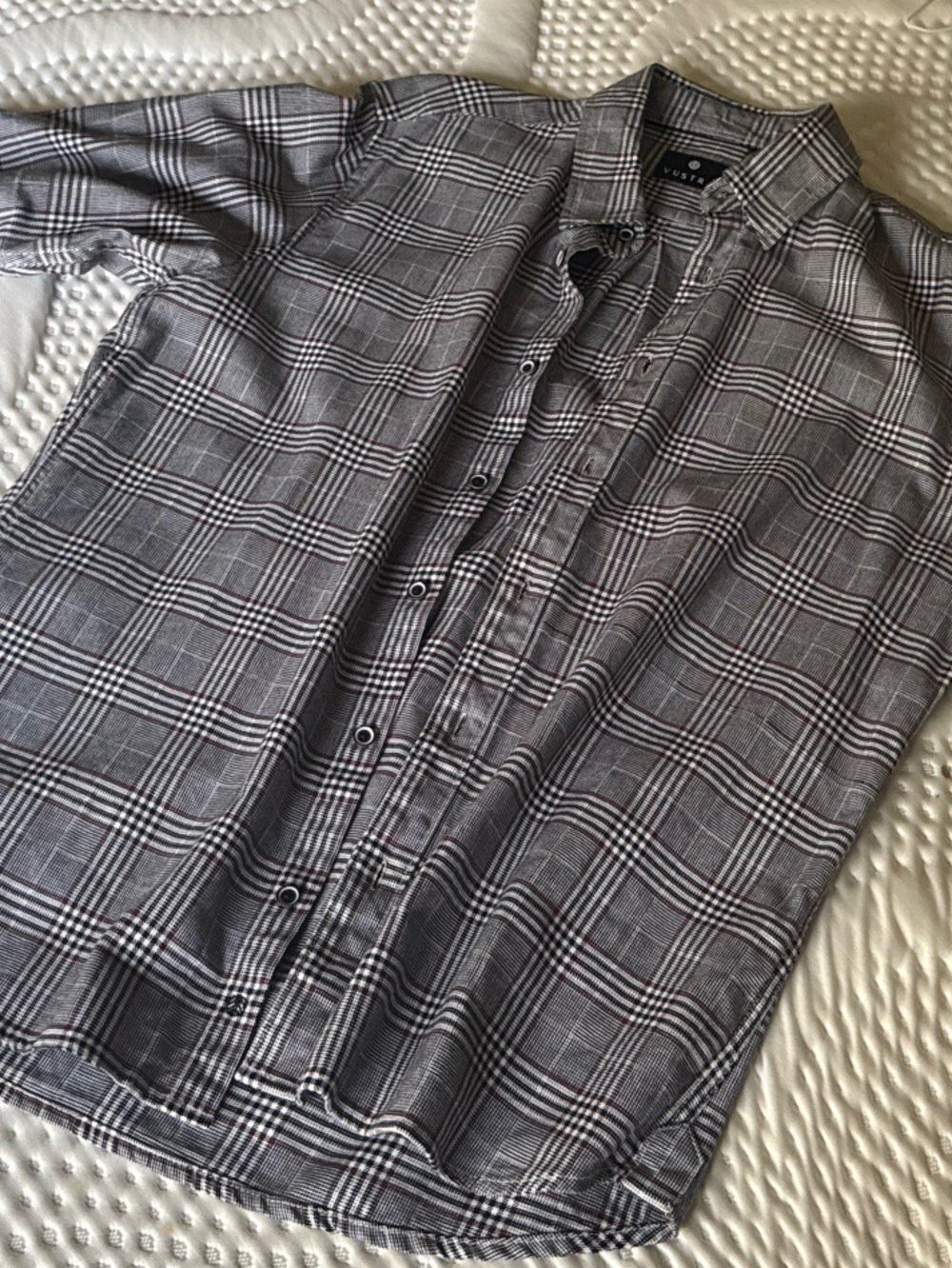 Vustra Men's Organic Cotton Plaid Long Sleeve Button Down